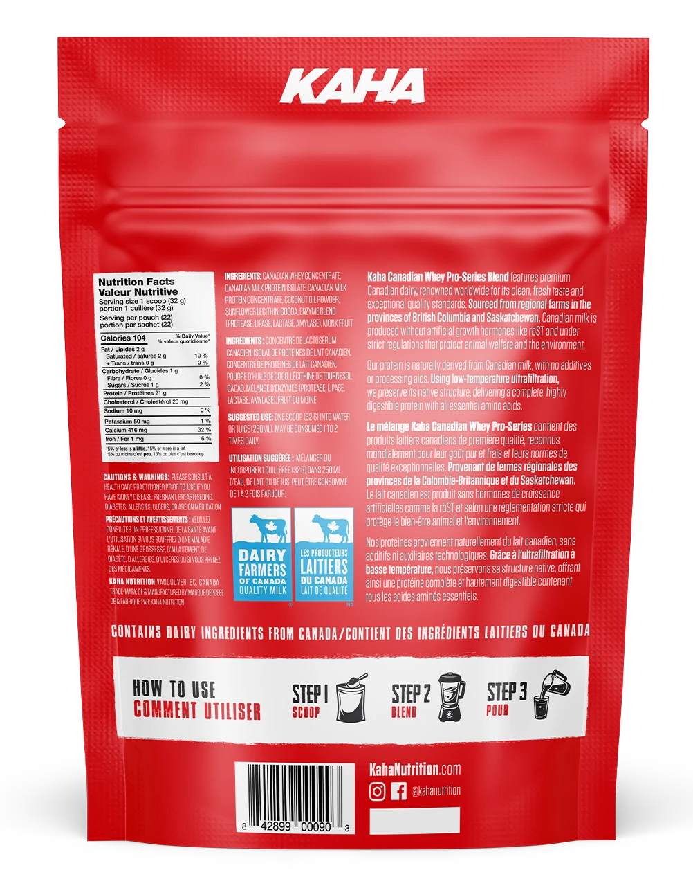 Dark Chocolate Canadian Whey Blend