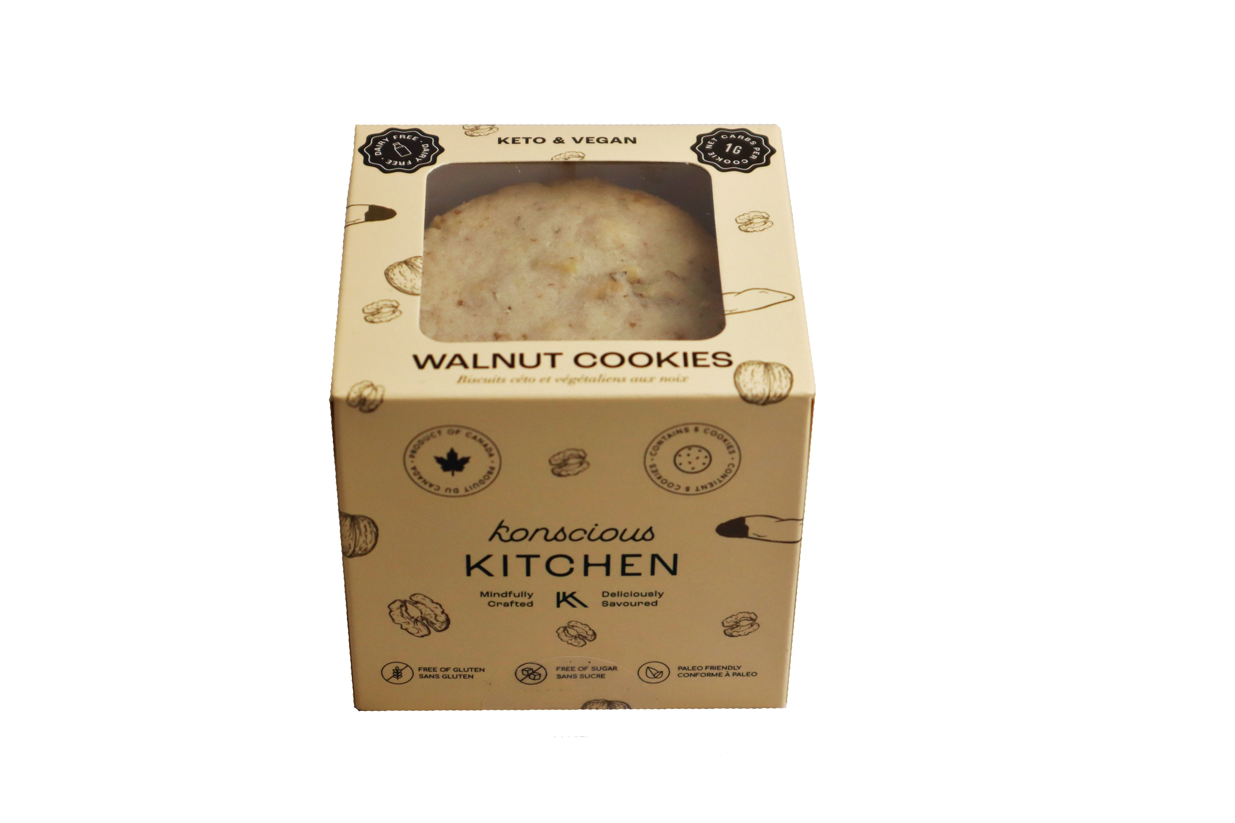 Keto & Vegan Walnut Sugar Cookie