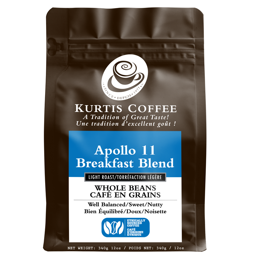 Kurtis Coffee Apollo 11 Breakfast Blend Light Roast Whole Coffee Beans