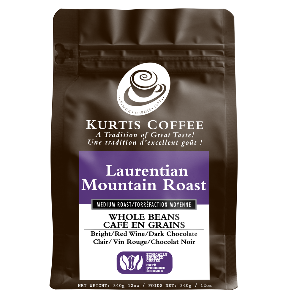 Kurtis Coffee Laurentian Mountain Roast Medium Roast Whole Coffee Beans