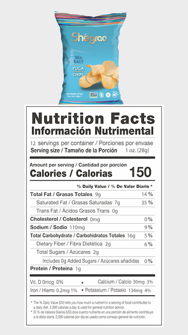 Shegraa Sea Salt Yuca Chips