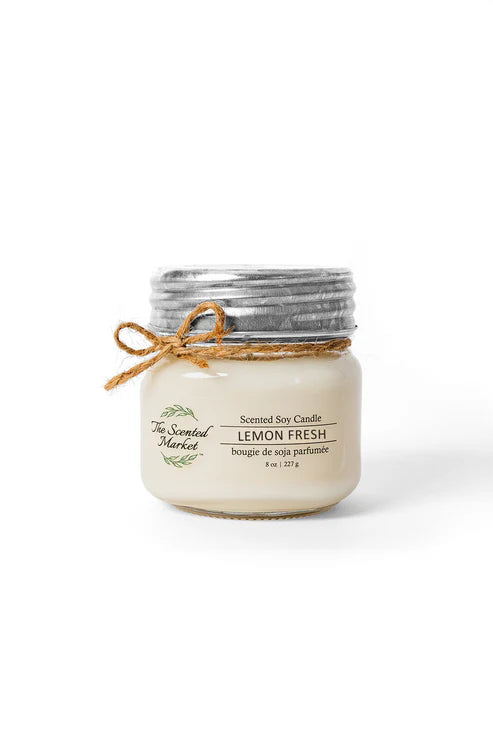 Lemon Fresh Scented Soy Candle