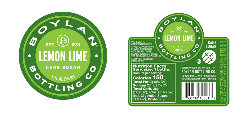 Lemon Lime Cane Sugar Soda