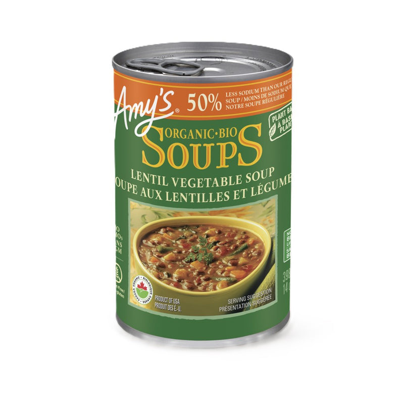 Organic Lentil Vegetable Soup, Lower In Sodium