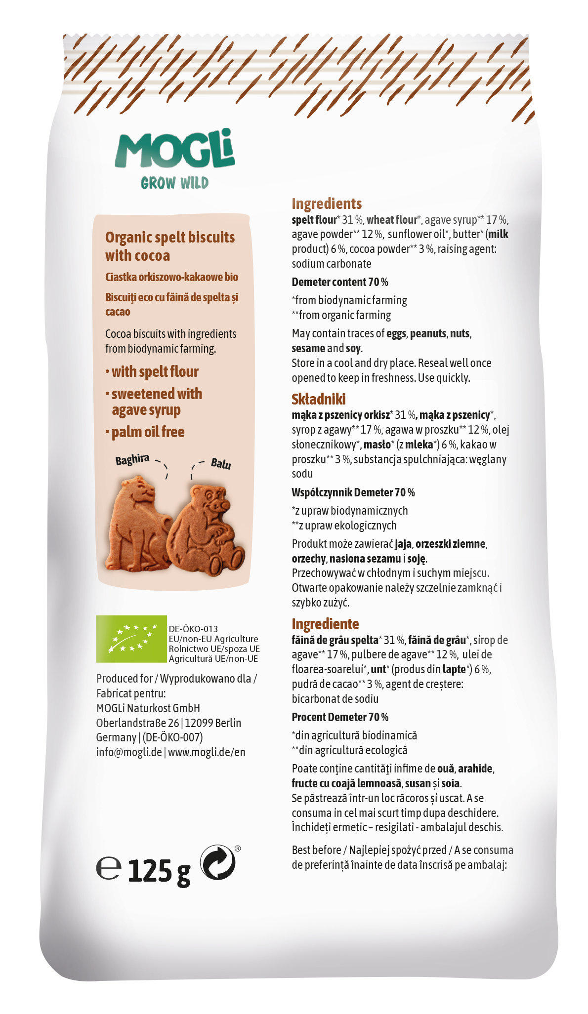 Organic Cocoa Biscuits