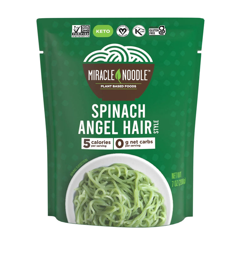Gluten-Free Vegan Spinach Angel Hair Noodles