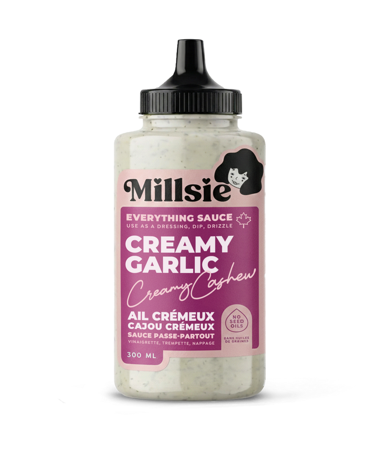 Millsie Creamy Garlic Cream Cashew Everything Sauce
