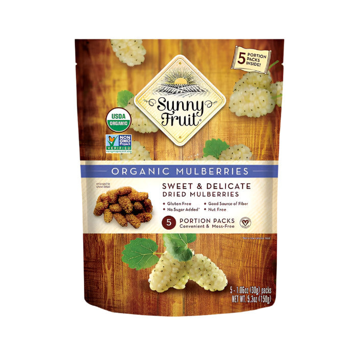 Org Portion Packed Dried Mulberries