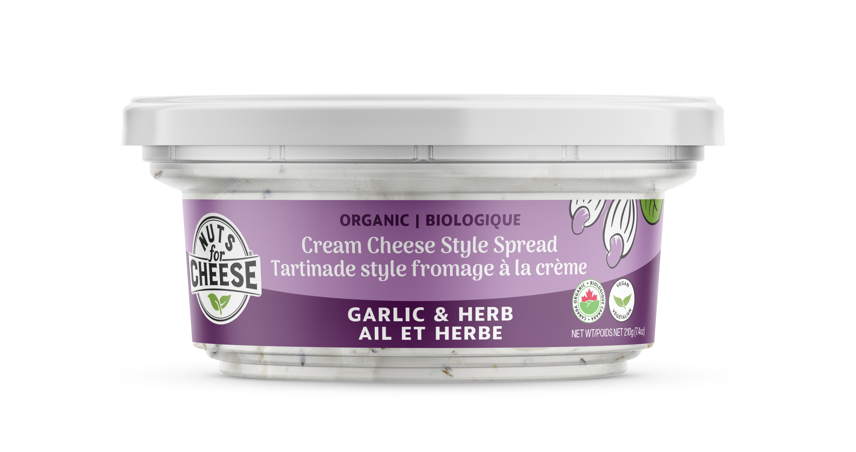 Nuts For Cheese Dairy-Free Garlic & Herb Cream Cheese