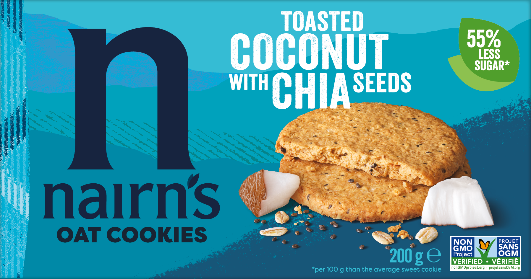 Nairns Coconut & Chia Oat Cookies