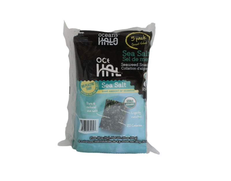 Organic Trayless Sea Salt Seaweed Snacks