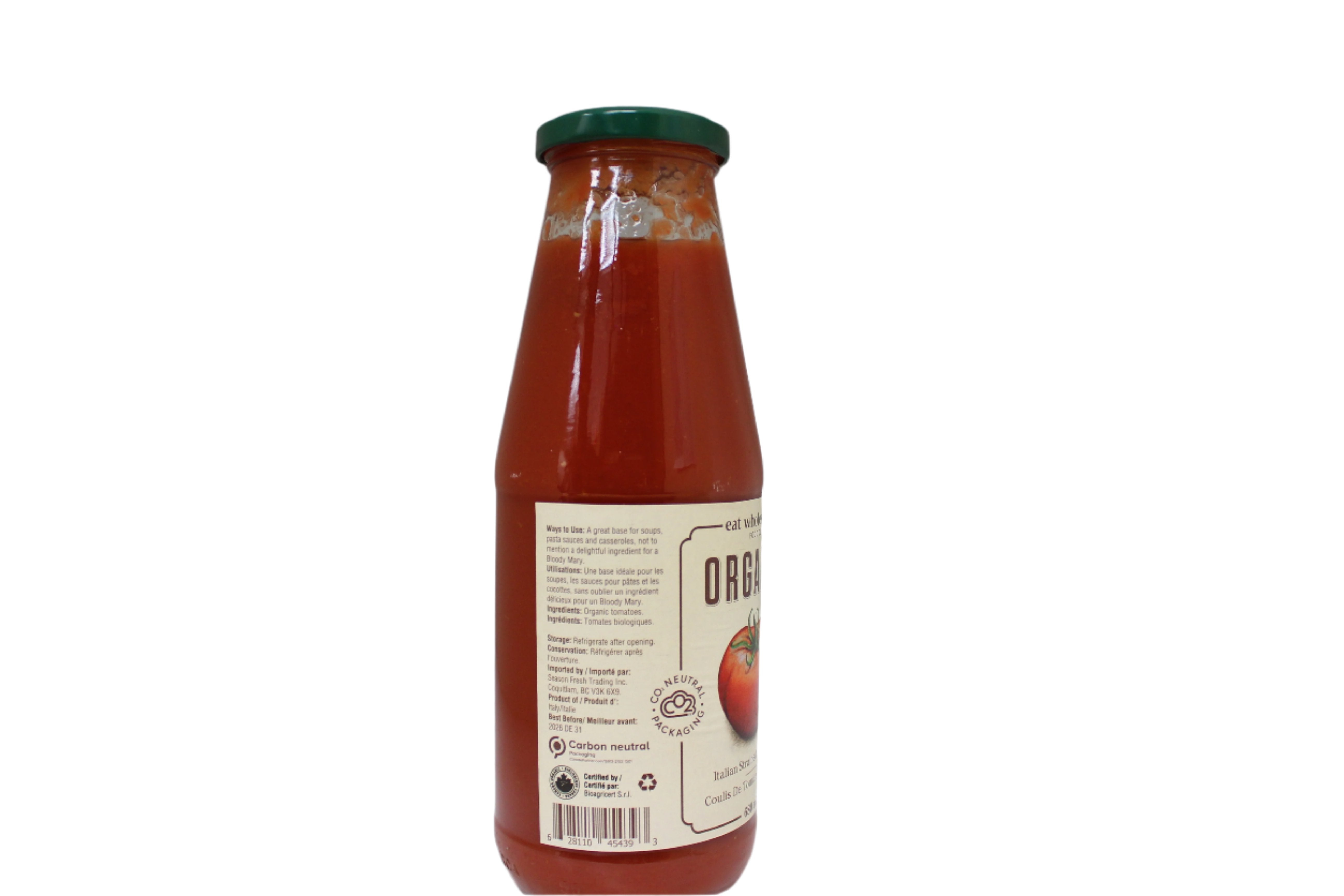Organic Strained Tomatoes