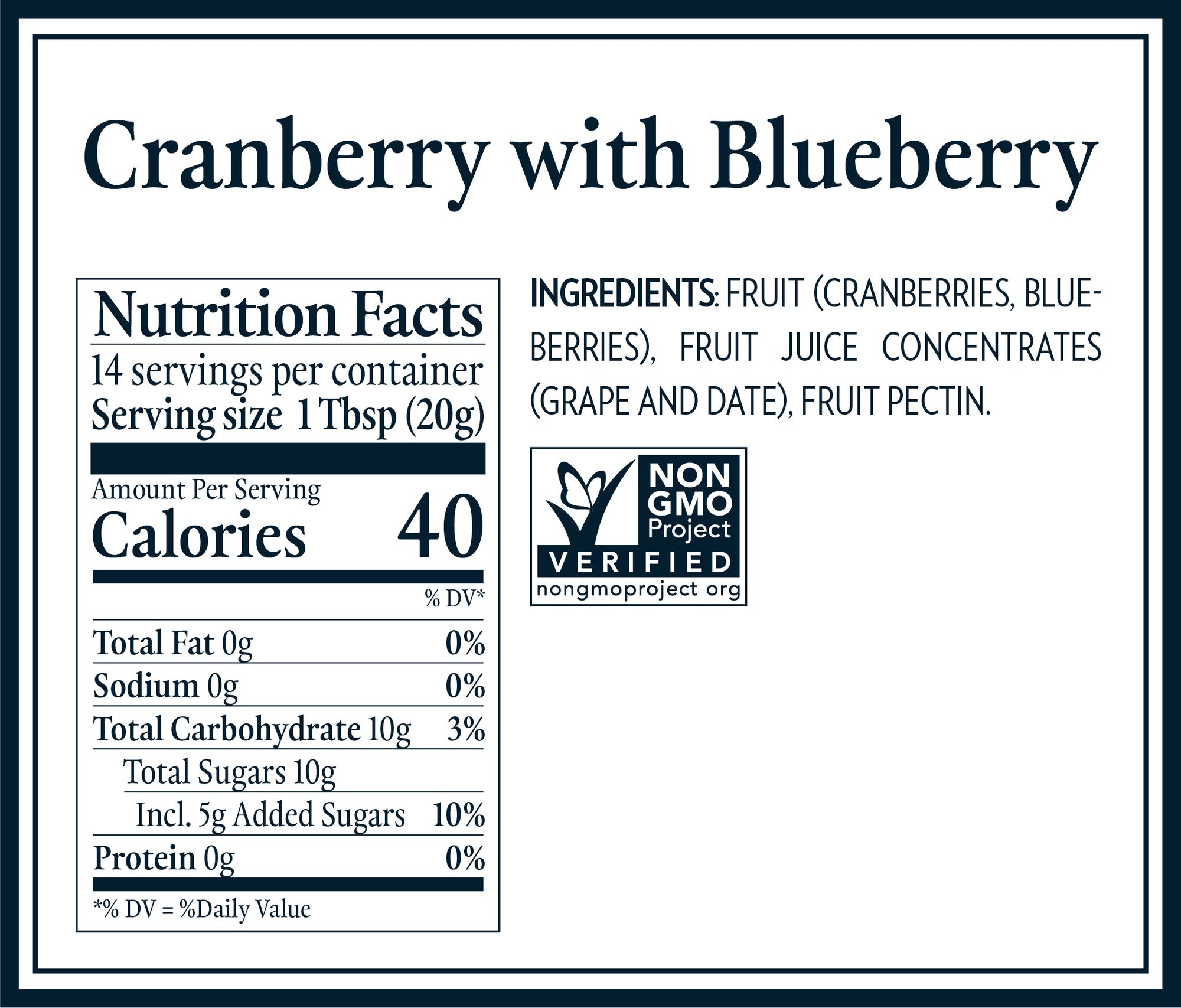 St. Dalfour Cranberry & Blueberry Fruit Spread