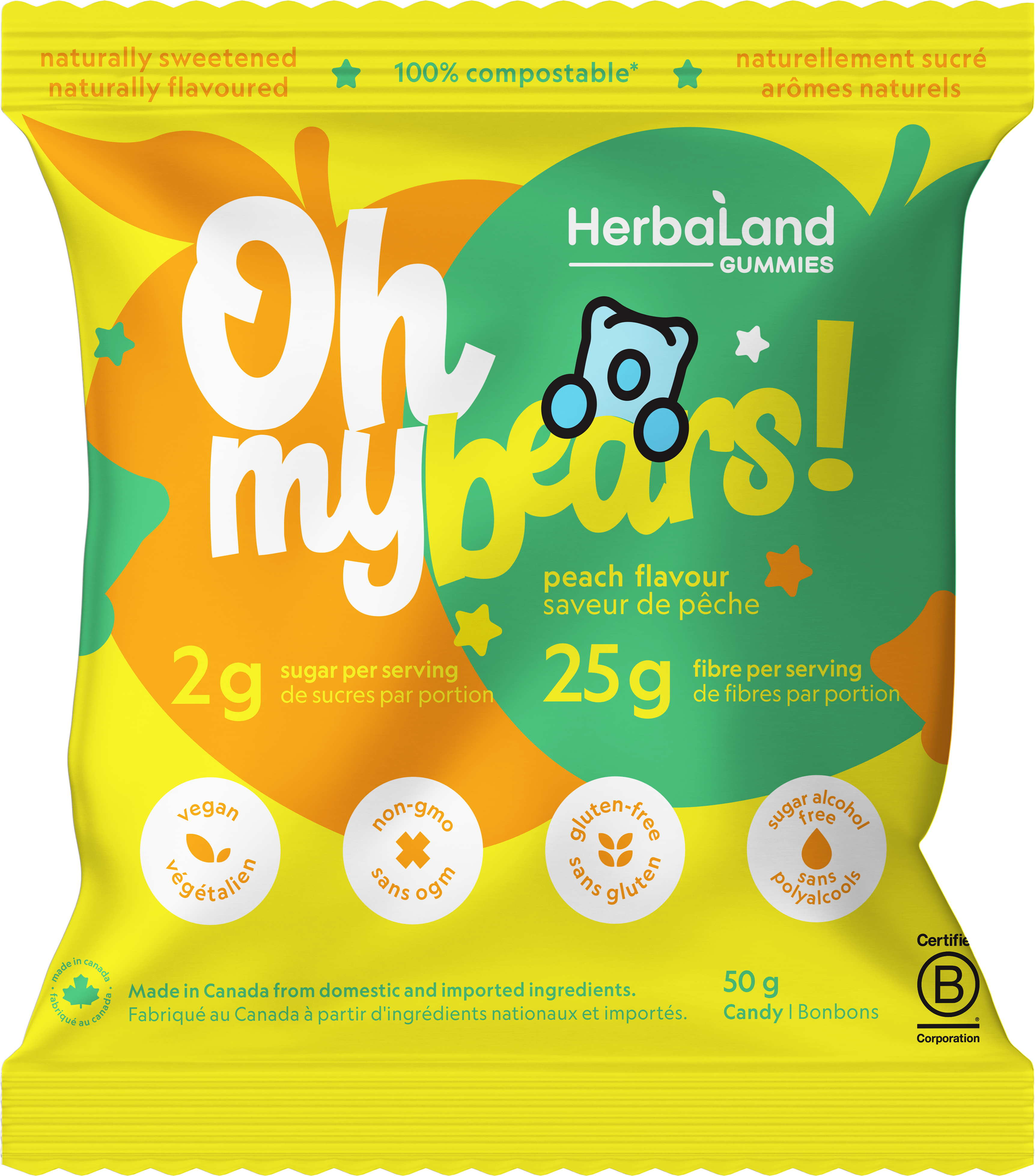 Peach Oh My Bears! Gummies