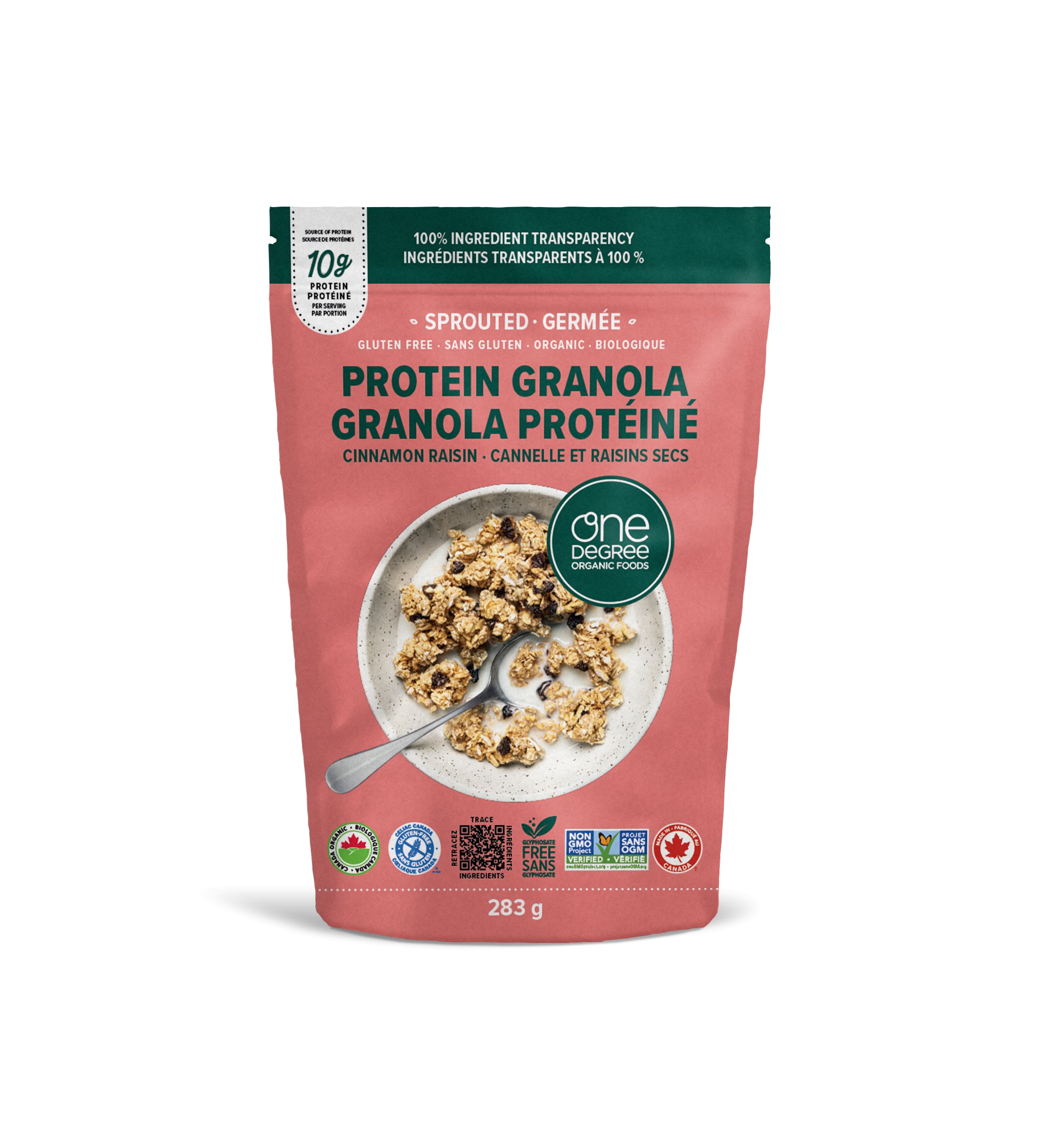 One Degree Organic Gluten-Free Cinnamon Raisin Protein Granola