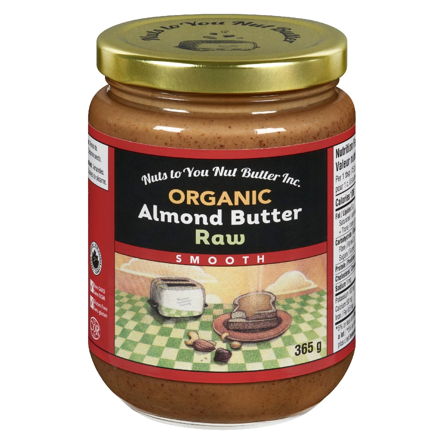 Nuts To You Organic Smooth Raw Almond Butter
