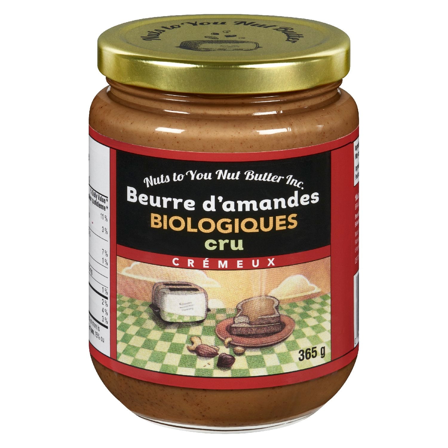 Nuts To You Organic Smooth Raw Almond Butter