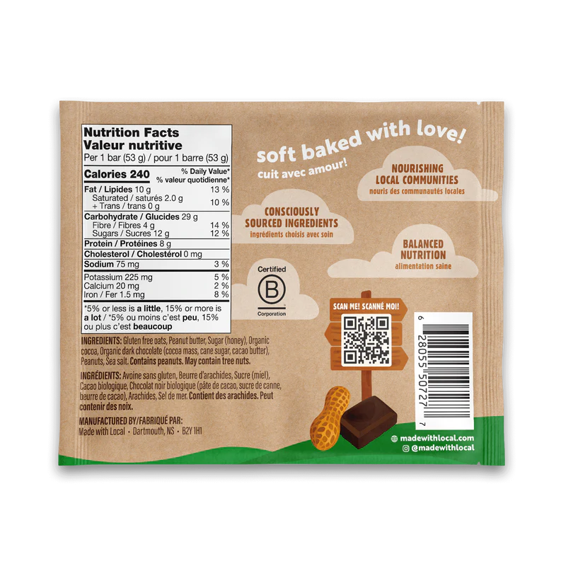 Made with Local Peanut Butter Brownie Bar