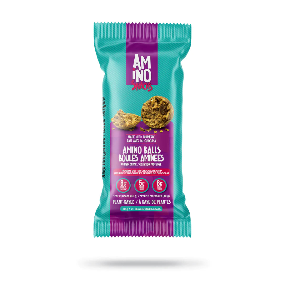 Amino Snacks Plant-Based Peanut Butter Chocolate Chip Amino Balls