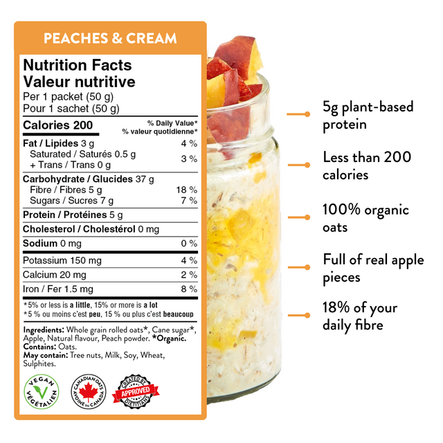Yumi Peaches & Cream Overnight Oats