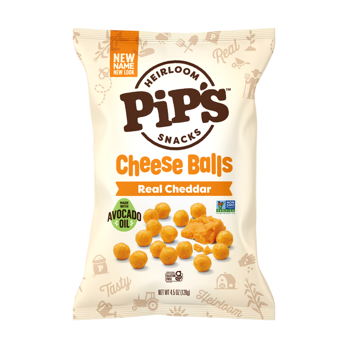 Pipcorn Gluten Free Real Cheddar Cheese Balls