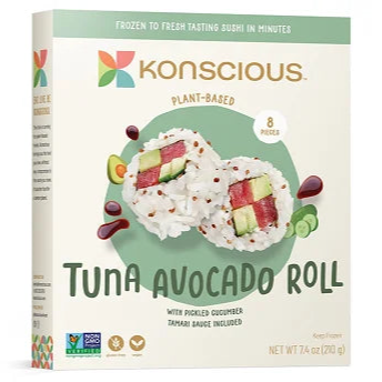Konscious Foods Plant-Based Tuna Avocado Roll