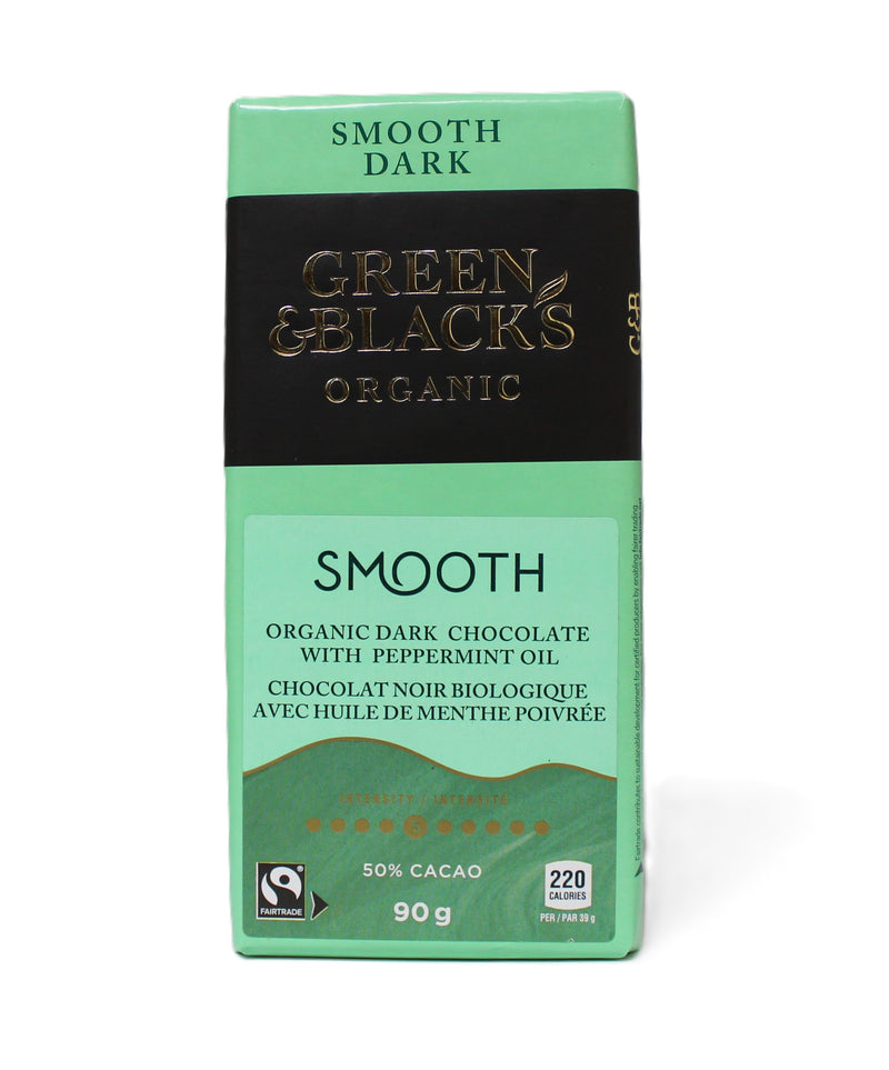 Organic Smooth Dark Mint 50% Chocolate Bar