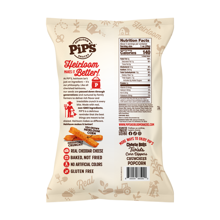 Pip's Heirloom Snacks Gluten-Free Fiery Cheddar Fries