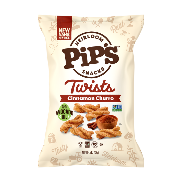 Pip's Heirloom Snacks Gluten-Free Cinnamon Churro Twists