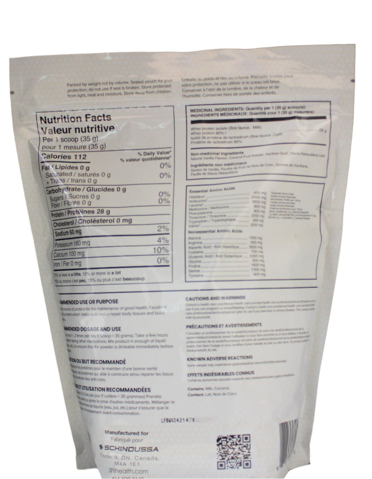 Schinoussa Phyzik Vanilla Whey Isolate