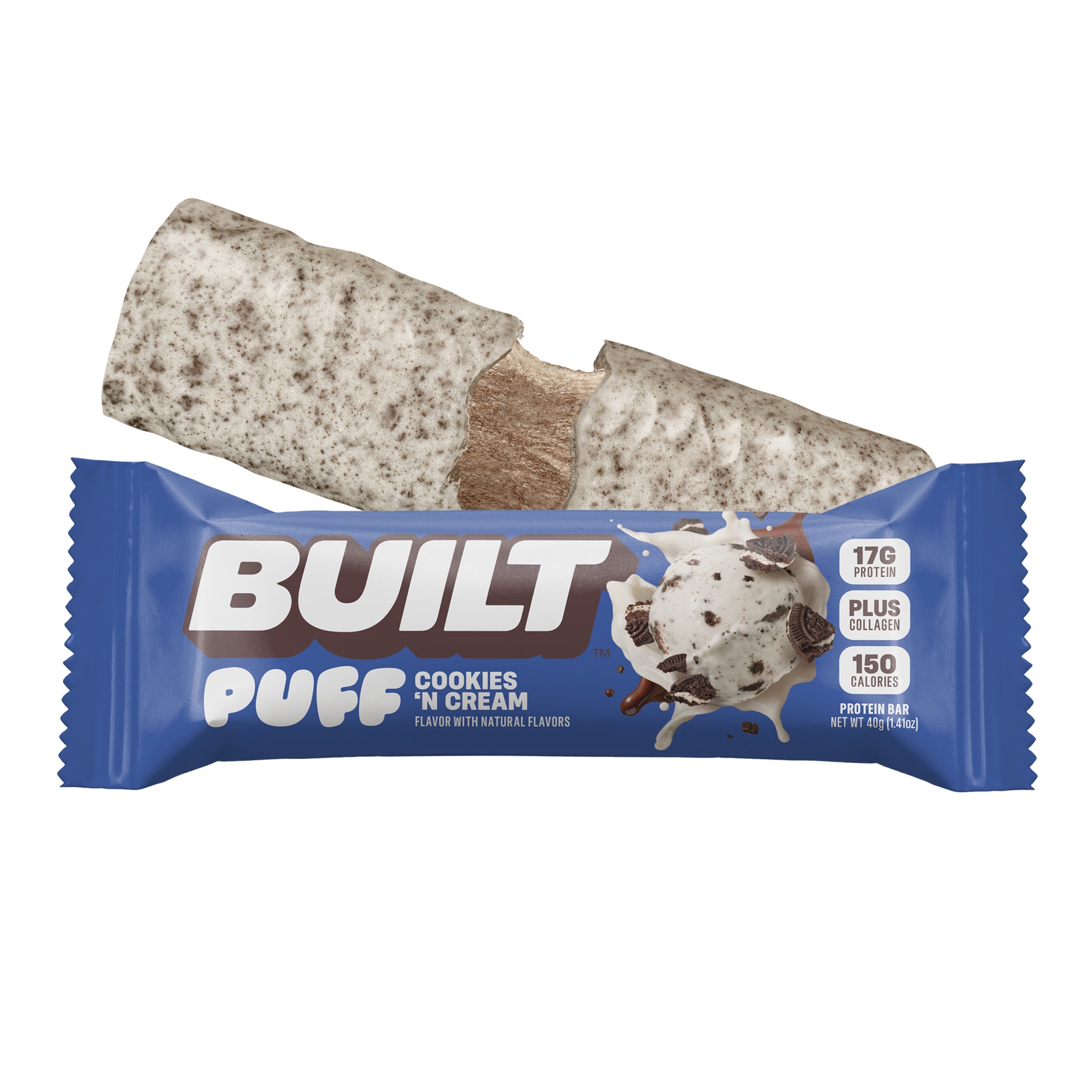 Built Cookies 'N Cream Protein Puff Bar