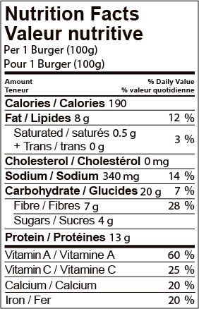 VG Gourmet Mexican Spicy 3 Bean Burgers