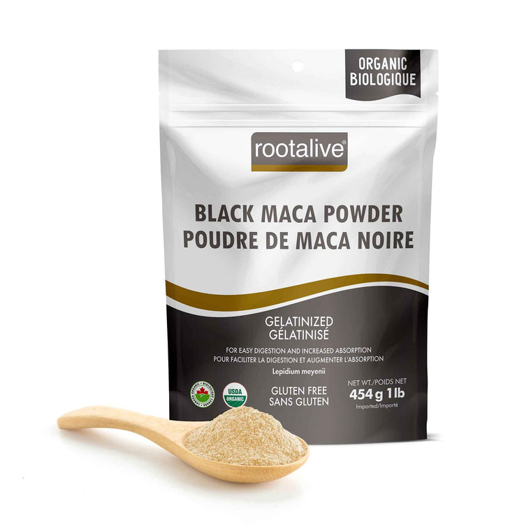 Rootalive Organic Black Maca Powder Gelatinized