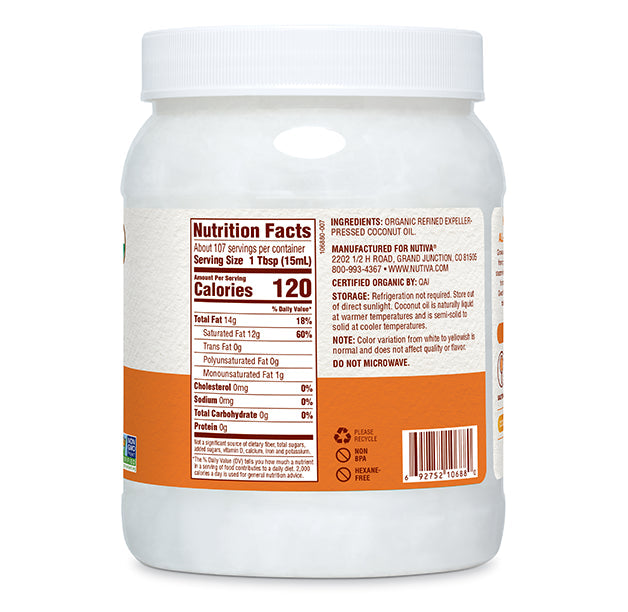 Nutiva Organic Refined Coconut Oil