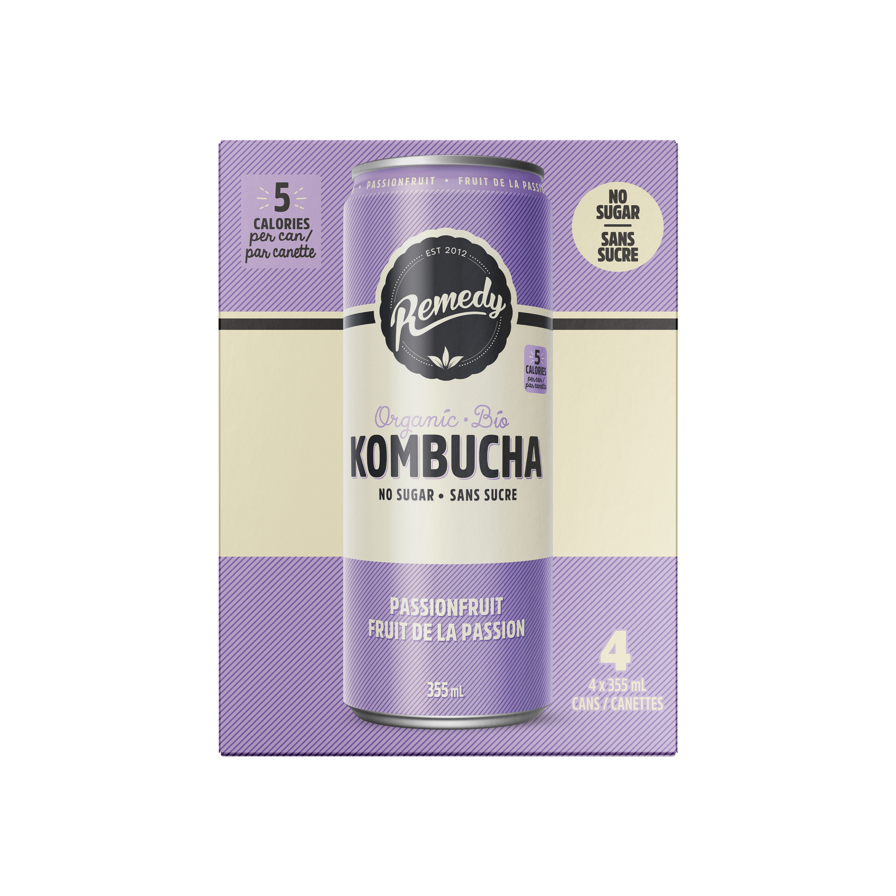 Organic Passionfruit Komucha 4 Pack