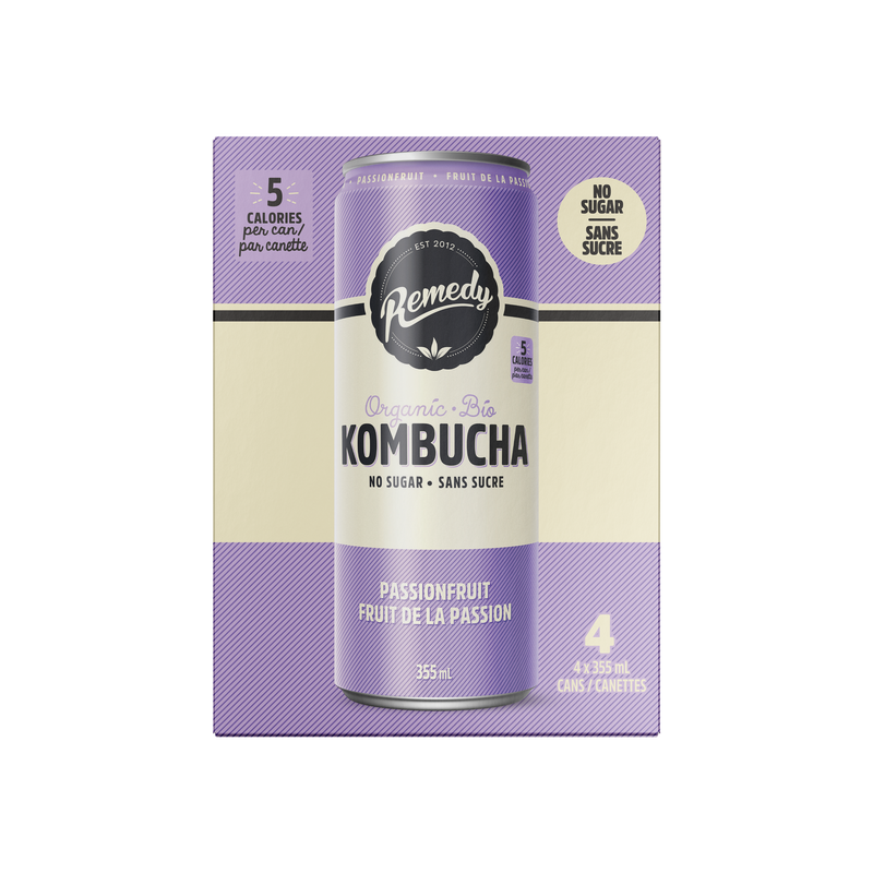 Organic Passionfruit Komucha 4 Pack