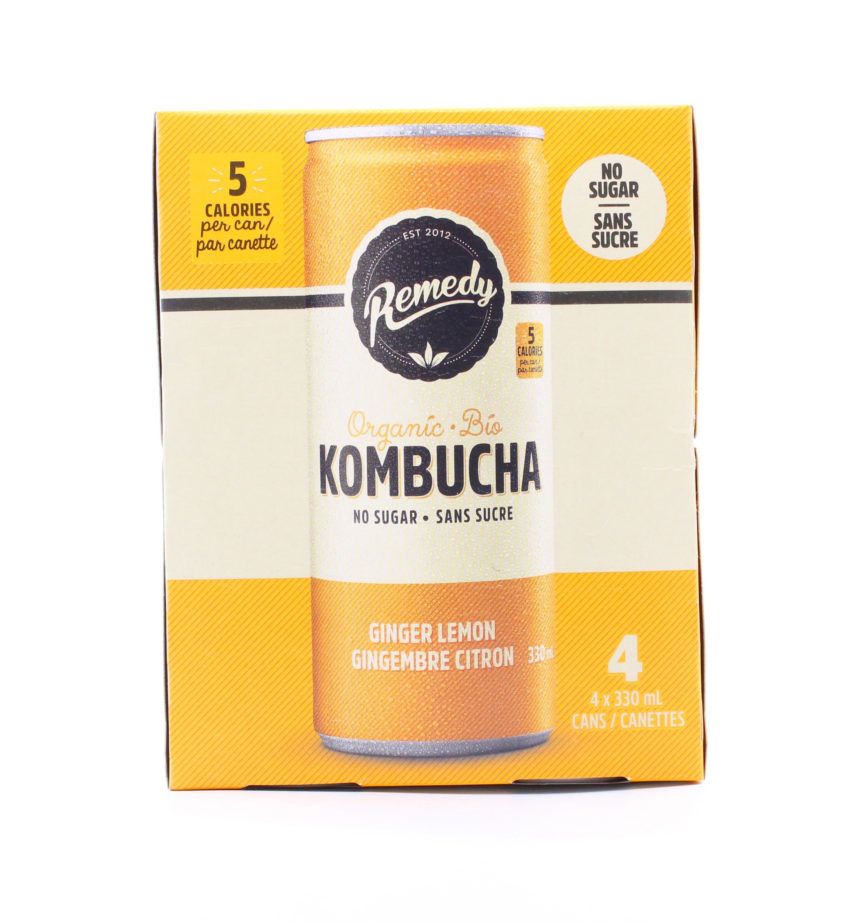 Remedy Kombucha Ginger Lemon Kombucha