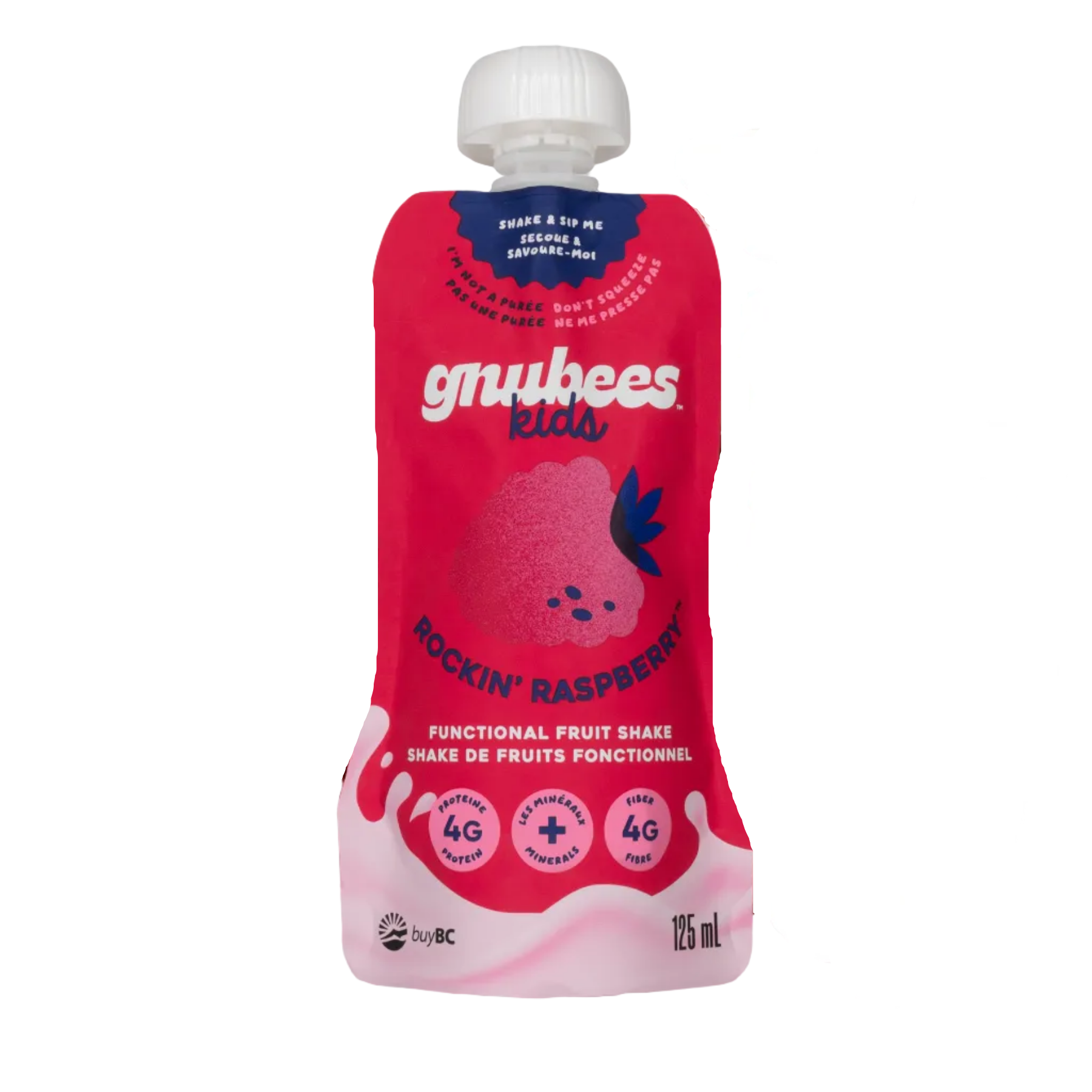 Gnubees Kids Rockin' Raspberry Functional Fruit Shake