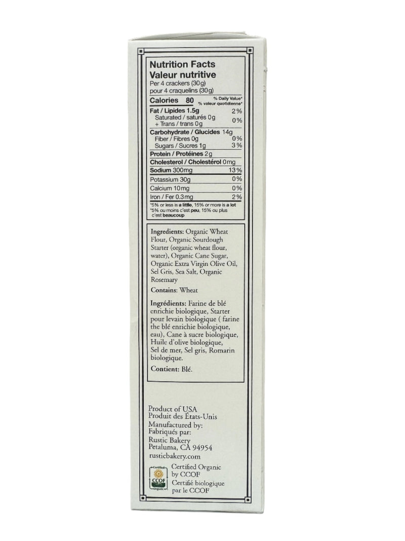 Organic Rosemary & Olive Oil Crackers
