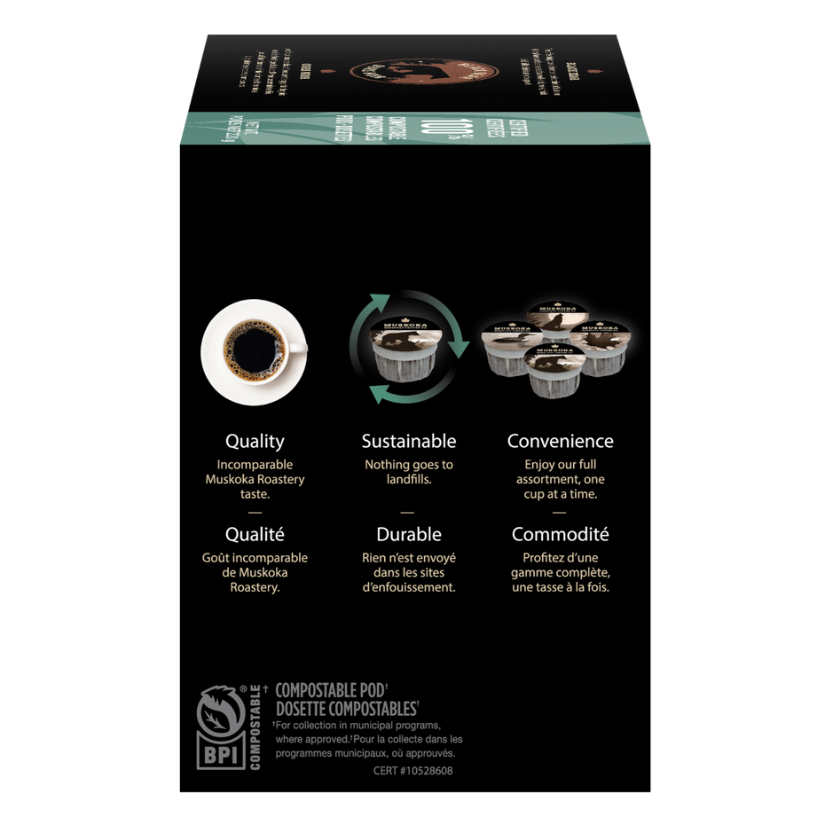 Muskoka Roaster Black Bear Compostable Coffee Pods