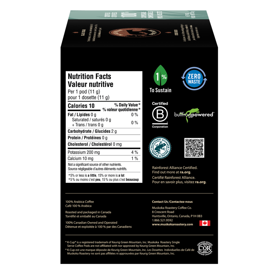 Muskoka Roaster Black Bear Compostable Coffee Pods