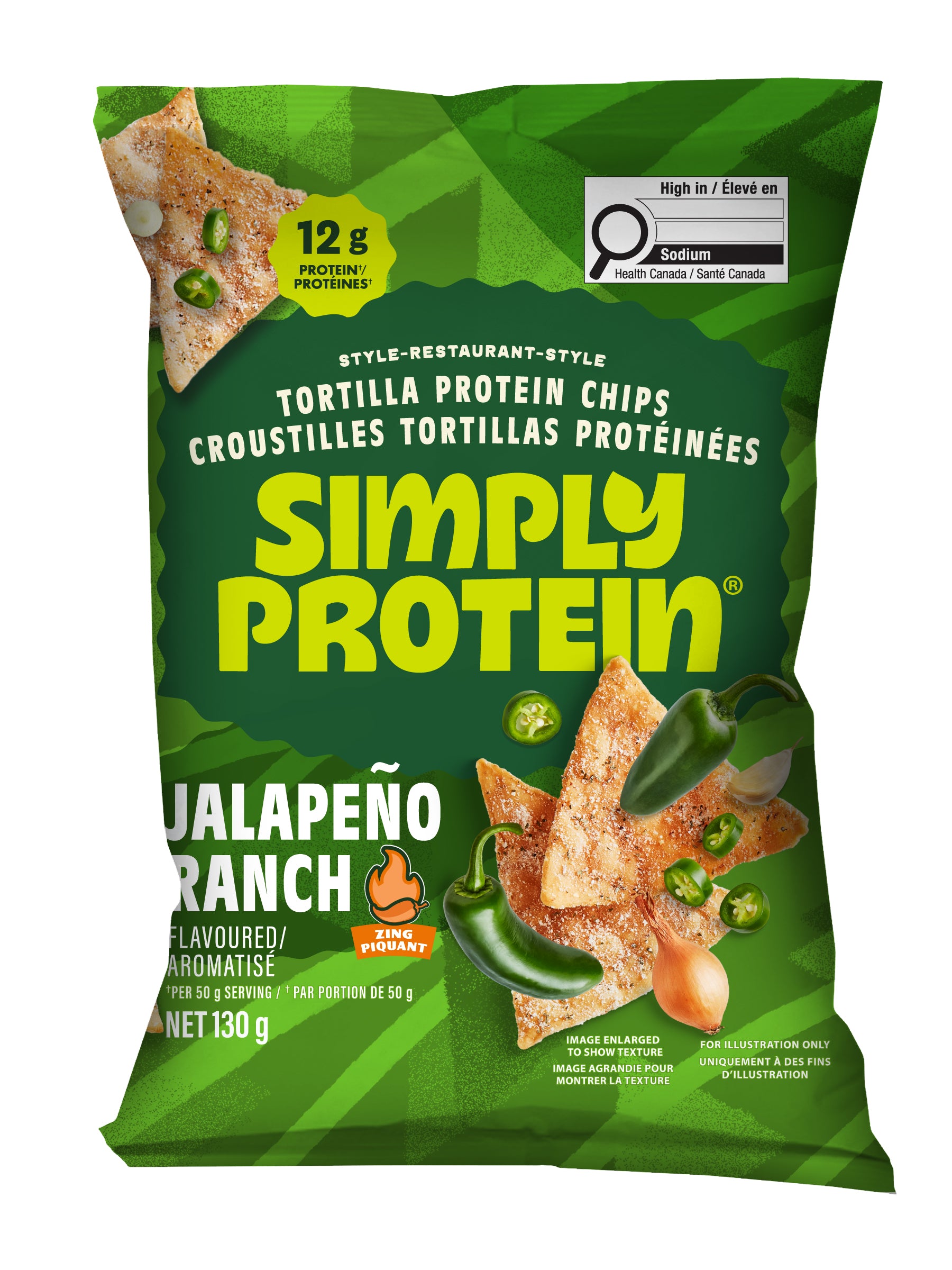 Simply Protein Gluten-Free Plant-Based Jalapeno Ranch Tortilla Protein Chips