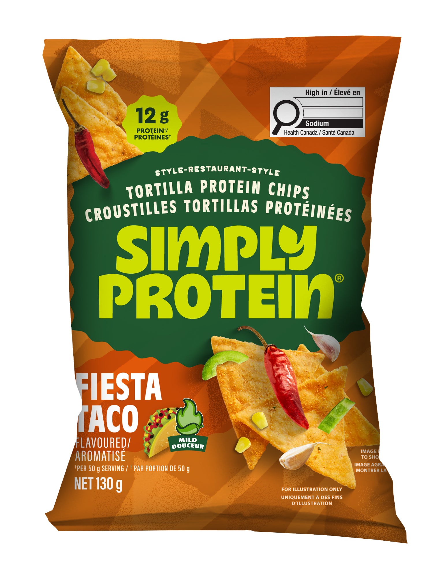 Simply Protein Gluten-Free Plant-Based Fiesta Taco Tortilla Protein Chips