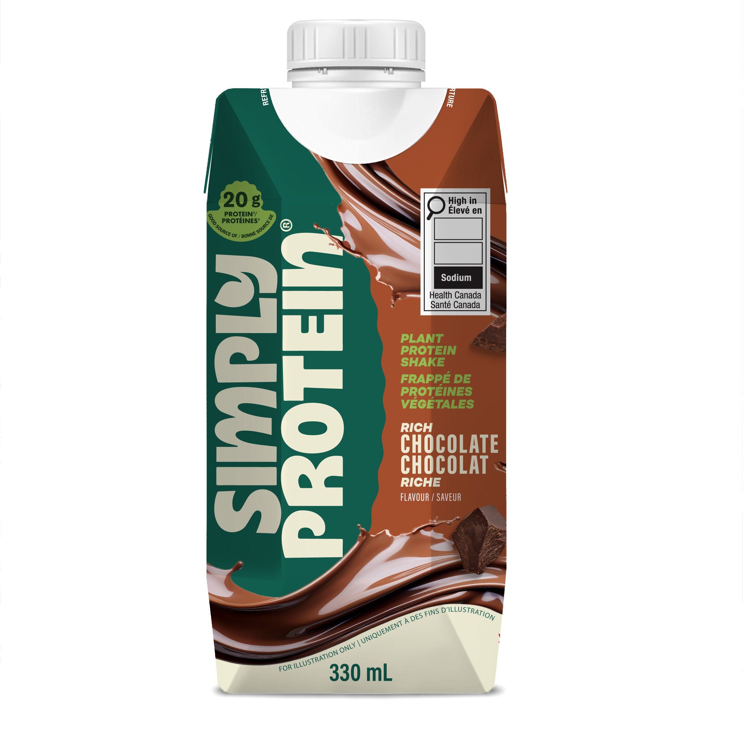 Simply Protein Rich Chocolate Plant-Based Ready-to-Drink Protein Shake