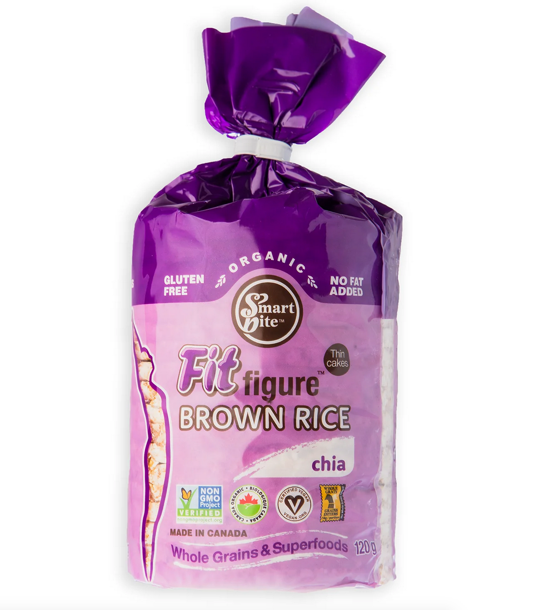 Smart Bite Organic Brown Rice Cakes with Chia