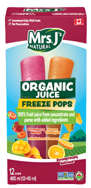 Organic Strawberry & Orange Freeze Pops