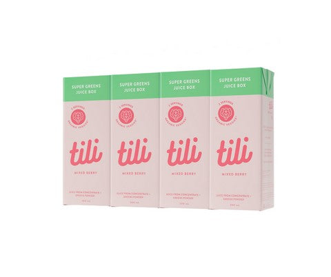 Tili Mixed Berry Super Greens Juice Boxes
