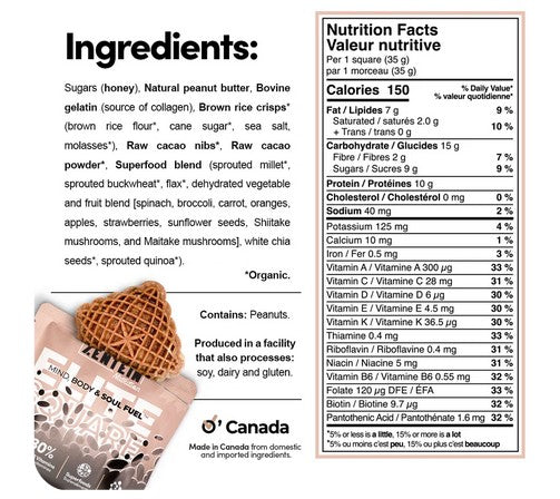 Zentein Nutrition Salted Double Cacao Elite Square