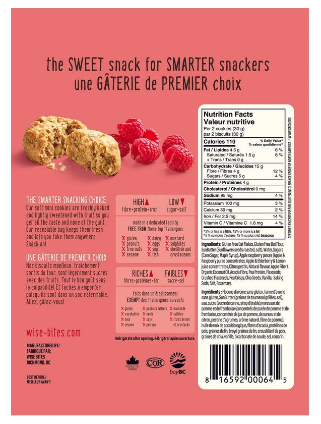 Wise Bites Raspberry Soft Mini Cookies