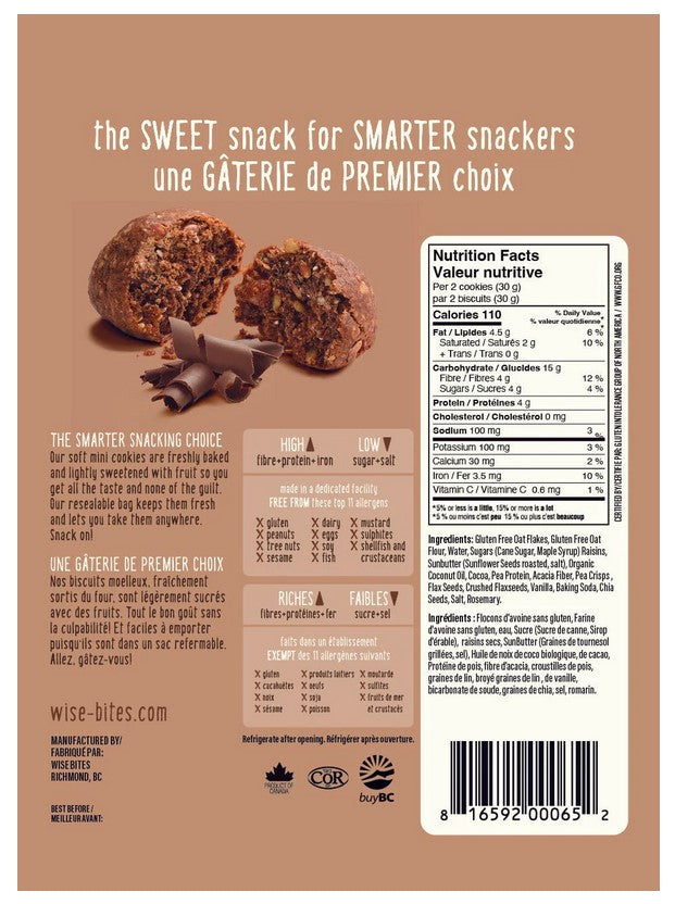 Wise Bites Chocolate Soft Mini Cookies